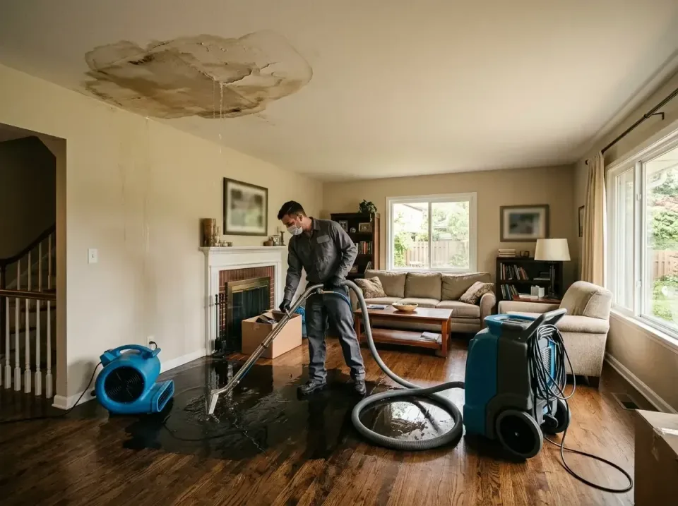 attic-pipe-burst-ceiling-drip-008 — frequently asked questions, Water Damage Restoration & Carpet Care in Cologne, MN